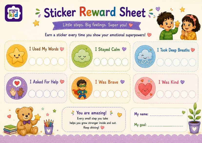 Sticker reward sheet